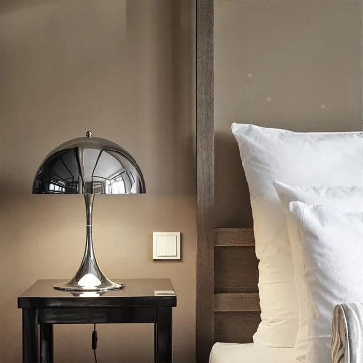 Vintage Design Mushroom Shaped Table Lamp Light (White / Black / Gold / Silver) - Besontique Home