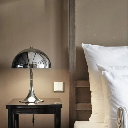 Vintage Design Mushroom Shaped Table Lamp Light (White / Black / Gold / Silver) - Besontique Home