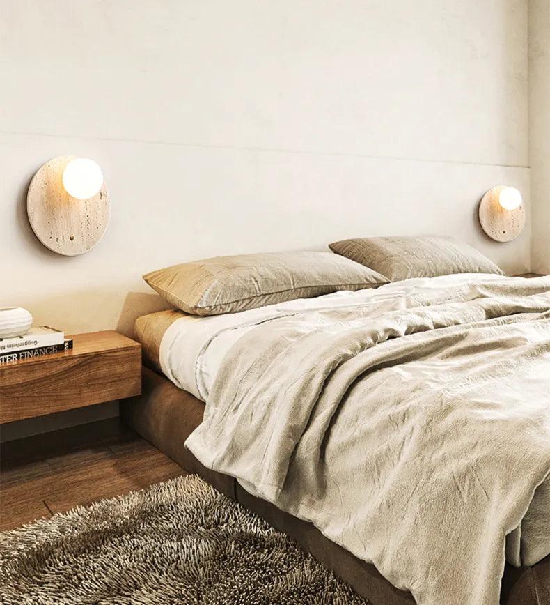 Vintage Natural Cave Stone Wall Lighting │ Modern Japanese Style LED Indoor Wall Mounted Lamp Light - Besontique