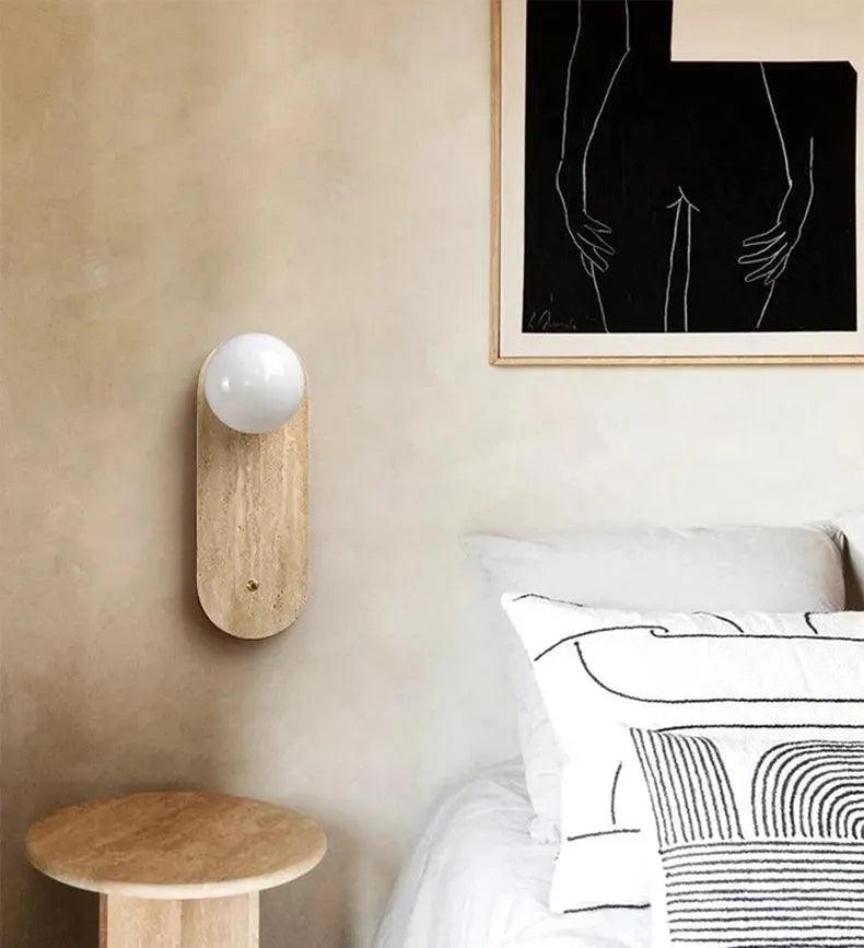 Vintage Natural Cave Stone Wall Lighting │ Modern Japanese Style LED Indoor Wall Mounted Lamp Light - Besontique Home
