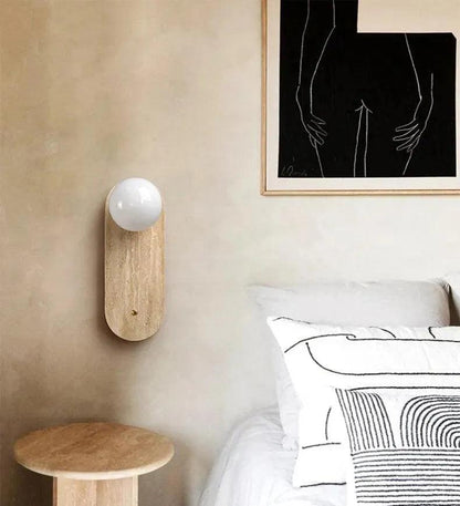 Vintage Natural Cave Stone Wall Lighting │ Modern Japanese Style LED Indoor Wall Mounted Lamp Light - Besontique Home