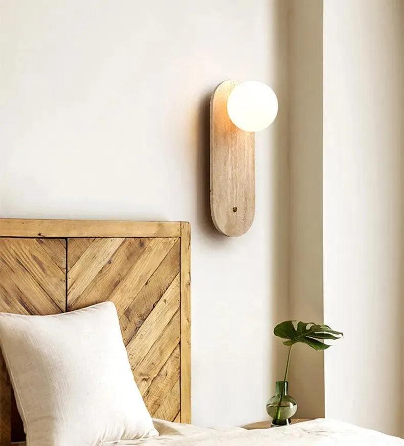 Vintage Natural Cave Stone Wall Lighting │ Modern Japanese Style LED Indoor Wall Mounted Lamp Light - Besontique Home