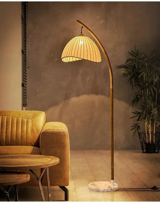 Vintage Retro style Bamboo Tall Floor Lamp - Besontique Home