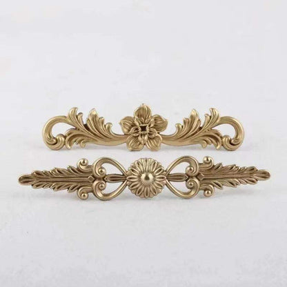 Vintage Style Gold Brass Furniture Door Knob │ French European Kitchen Handles - Besontique Home