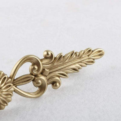 Vintage Style Gold Brass Furniture Door Knob │ French European Kitchen Handles - Besontique Home