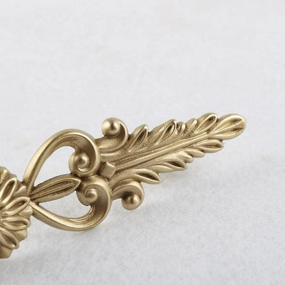 Vintage Style Gold Brass Furniture Door Knob │ French European Kitchen Handles - Besontique Home