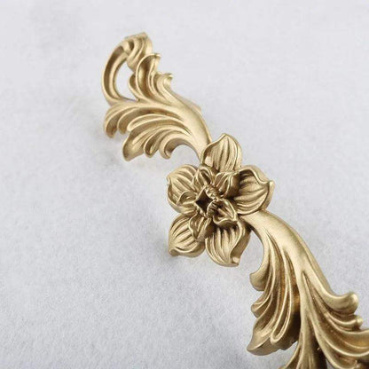 Vintage Style Gold Brass Furniture Door Knob │ French European Kitchen Handles - Besontique Home