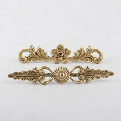 Vintage Style Gold Brass Furniture Door Knob │ French European Kitchen Handles - Besontique Home