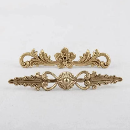 Vintage Style Gold Brass Furniture Door Knob │ French European Kitchen Handles - Besontique Home