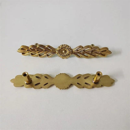 Vintage Style Gold Brass Furniture Door Knob │ French European Kitchen Handles - Besontique Home