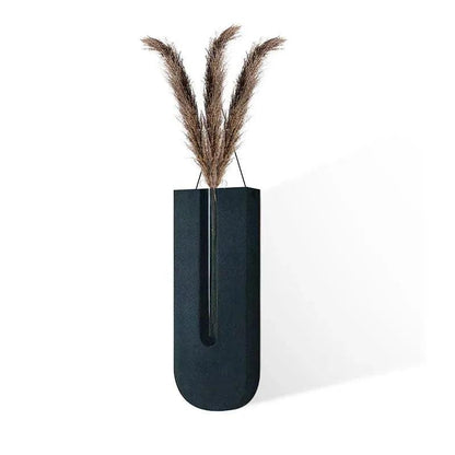 Vintage Wall Hanging Vase │ Wooden Hydroponic Wall Mounted Plant Hangers │ Transparent Glass Tube Flower Pot - Besontique Home