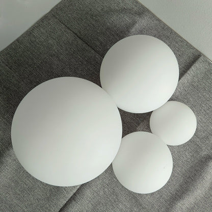 White Glass Ball Lamp Shade │ Milky Globe Lamp shades Fitting Light - Besontique