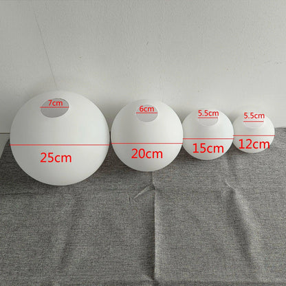 White Glass Ball Lamp Shade │ Milky Globe Lamp shades Fitting Light - Besontique Home