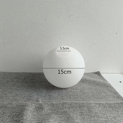 White Glass Ball Lamp Shade │ Milky Globe Lamp shades Fitting Light - Besontique Home