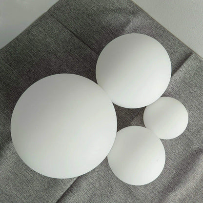 White Glass Ball Lamp Shade │ Milky Globe Lamp shades Fitting Light - Besontique Home