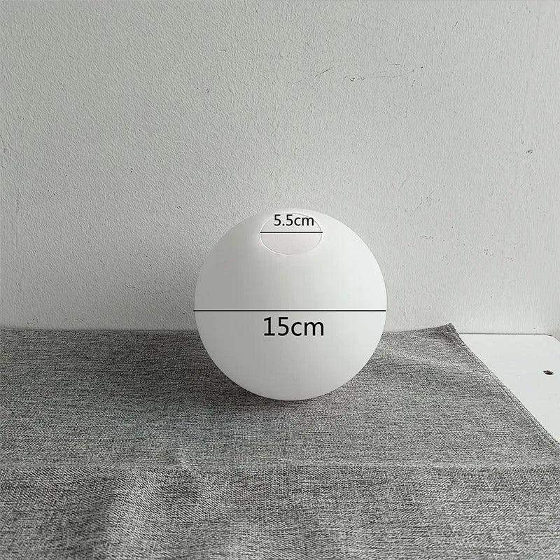 White Glass Ball Lamp Shade │ Milky Globe Lamp shades Fitting Light - Besontique Home