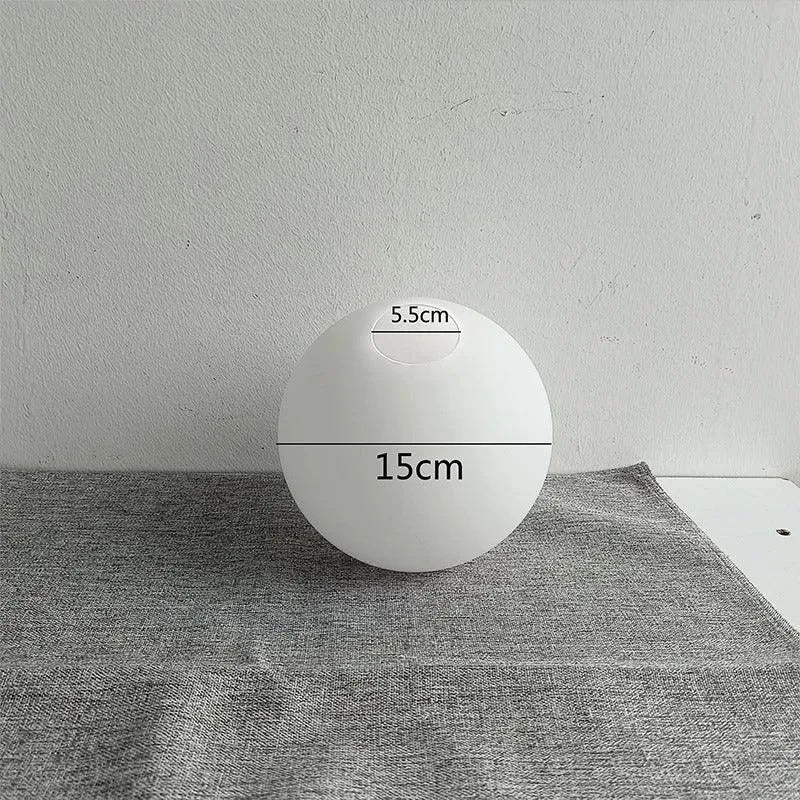 White Glass Ball Lamp Shade │ Milky Globe Lamp shades Fitting Light - Besontique Home