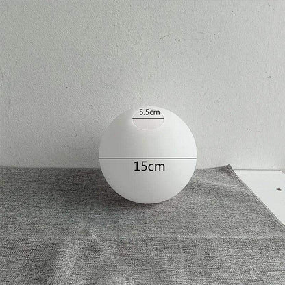 White Glass Ball Lamp Shade │ Milky Globe Lamp shades Fitting Light - Besontique Home