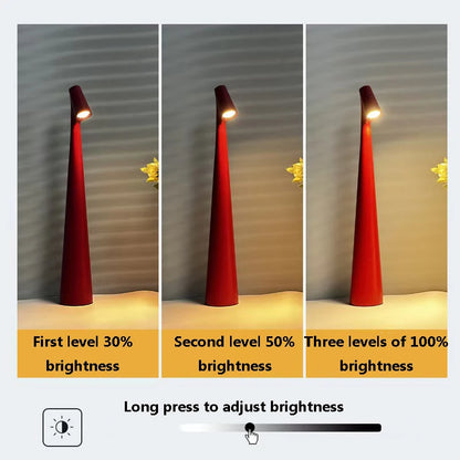 Minimal Dimming USB Chargable Reading Table Lamp │ Modern Small Wireless Portable Light