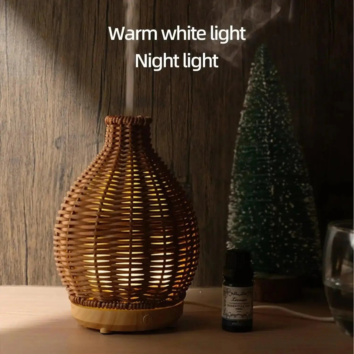 Wood Ratten Vase Shape Humidifier - Besontique Home