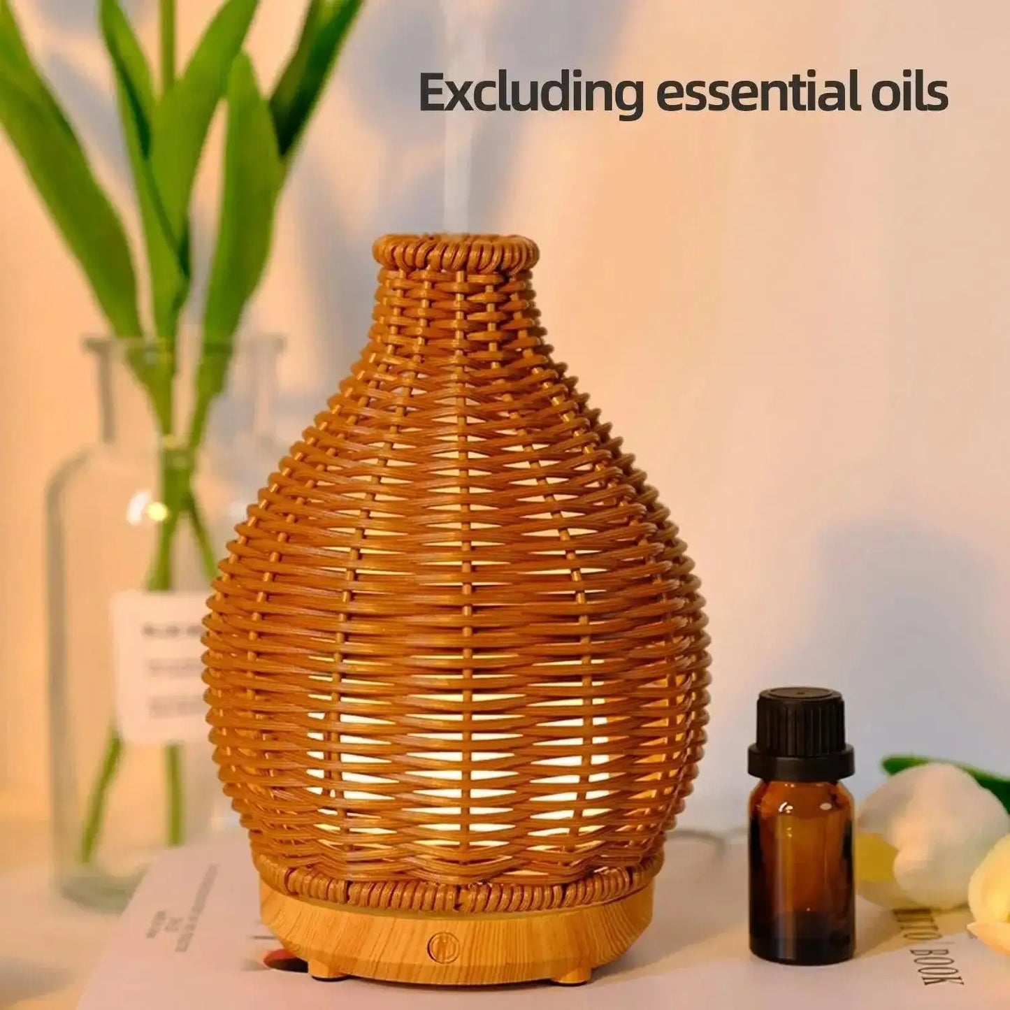 Wood Ratten Vase Shape Humidifier - Besontique Home