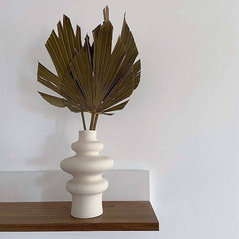 Beige Nordic Ceramics Dried Flower Vase │ Pampas Grass Pot Set│ Home Ornaments  Decorations Gifts