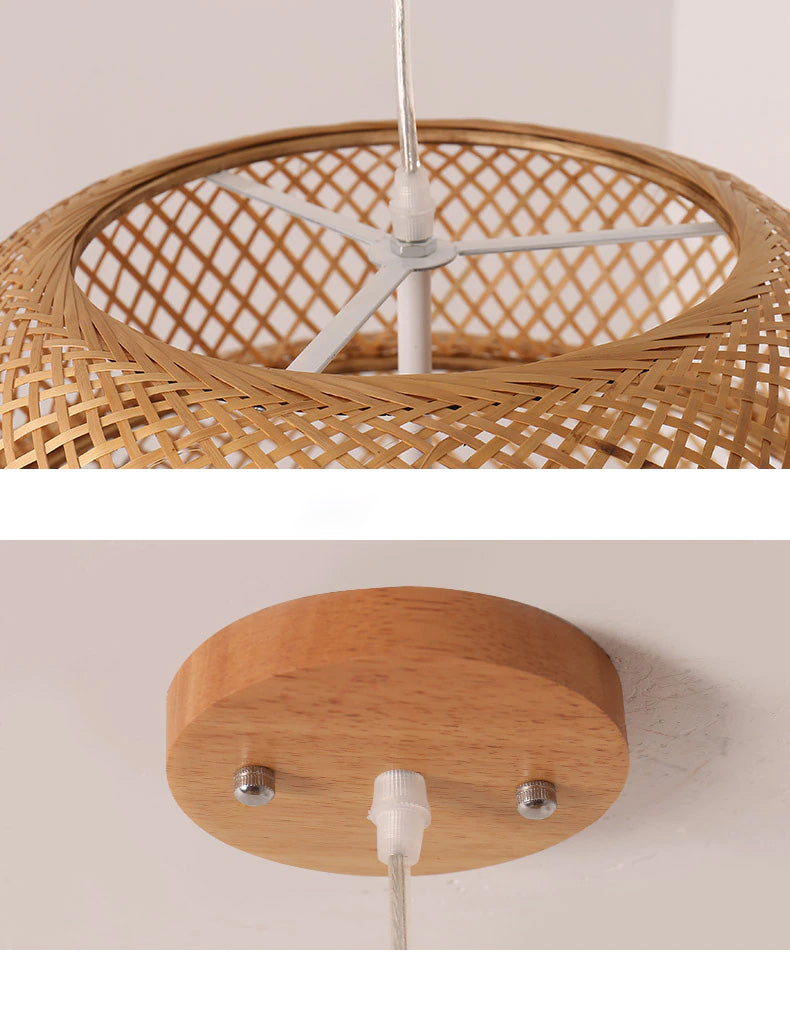 Bamboo Hand Woven Ceiling Light │ Modern Lantern Chandelier Lighting for Bedroom Living room Besontique Home Deecor