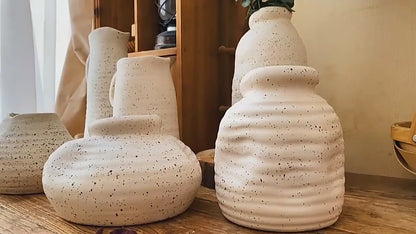Nordic Minimal Style Ceramic Flower Vase  │ Modern Home Plants Holder