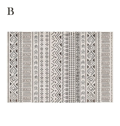 Abstract Bohemian Rugs for Bedroom Decor │ Retro Moroccan Style Living Room Carpet │ Anti-Slip Lounge Floor Mat Besontique