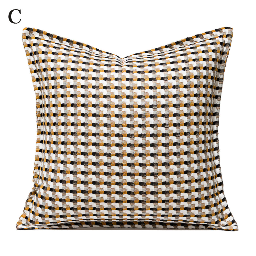 No.2 Nordic Knitted Leather Pillow Cases │ Modern Home Decorative Cushion Cover BesontiqueModern Artificial Leather Cushion Cover │ Geometric Decorative Pillow Cases Besontique