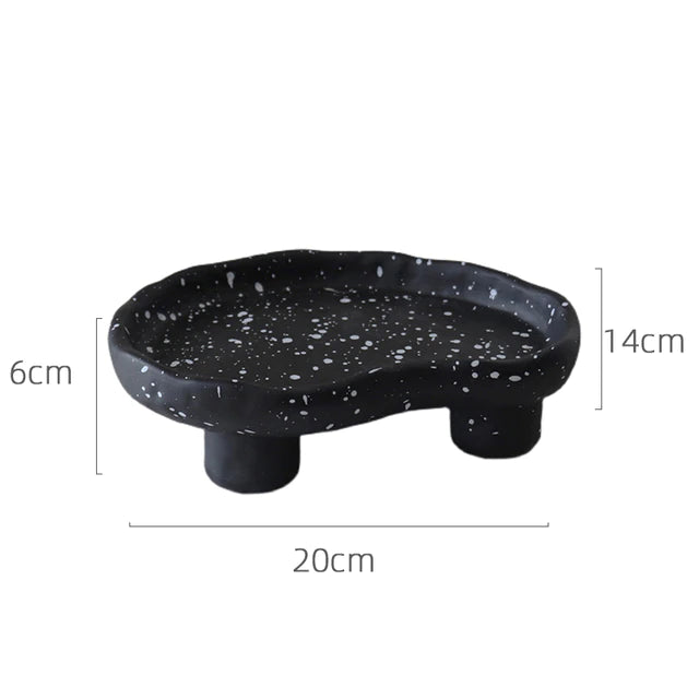 Modern Ink Dots Irregular Storage Tray │ Jewelry Coffee Table Tray Organizer Besontique Home