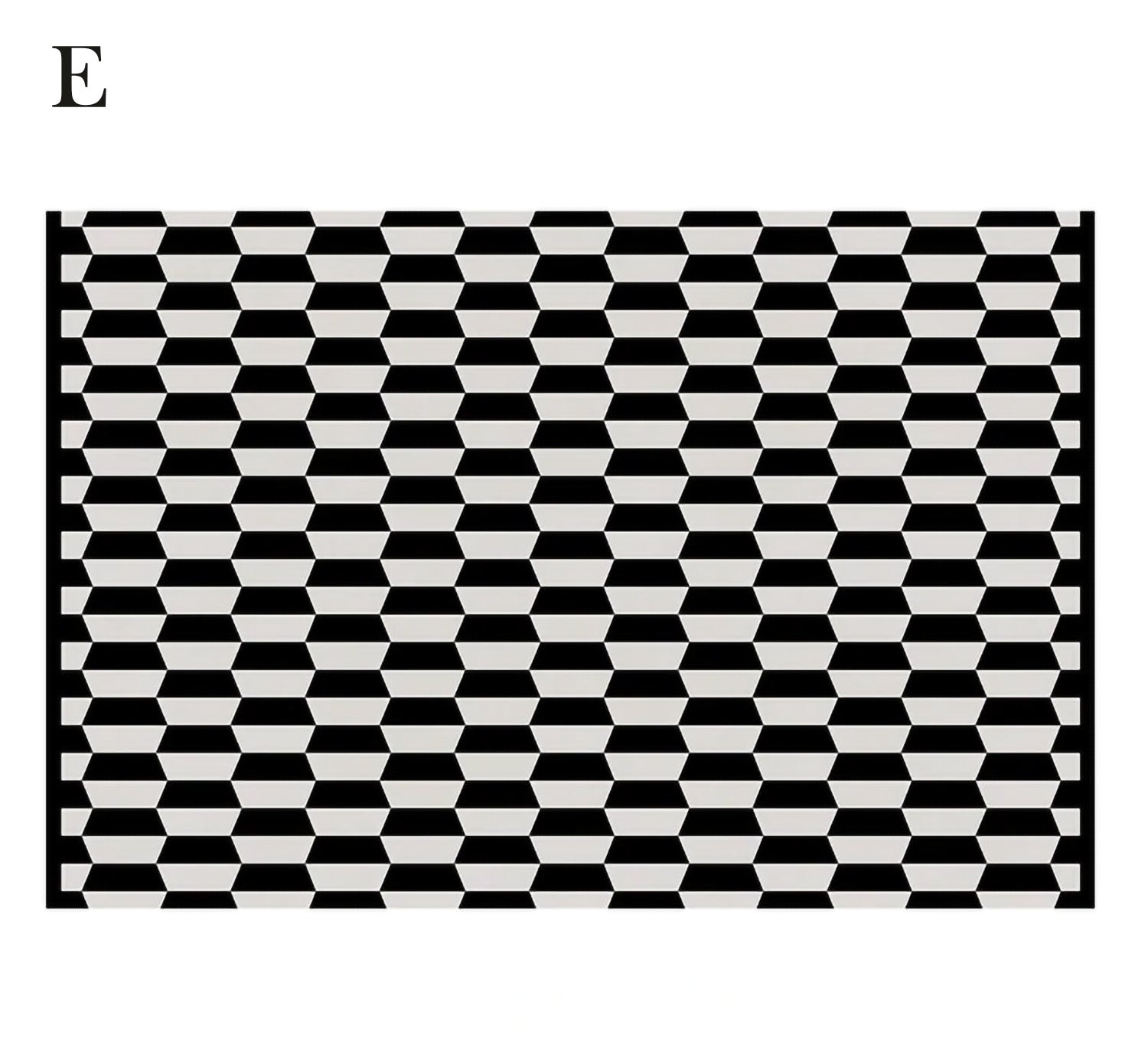 Modern Vintage American Style Large Carpets │ Black Pattern Geometric Mat Rug │ For Living Room Studio Lounge Bedroom Home Decoration Besontique