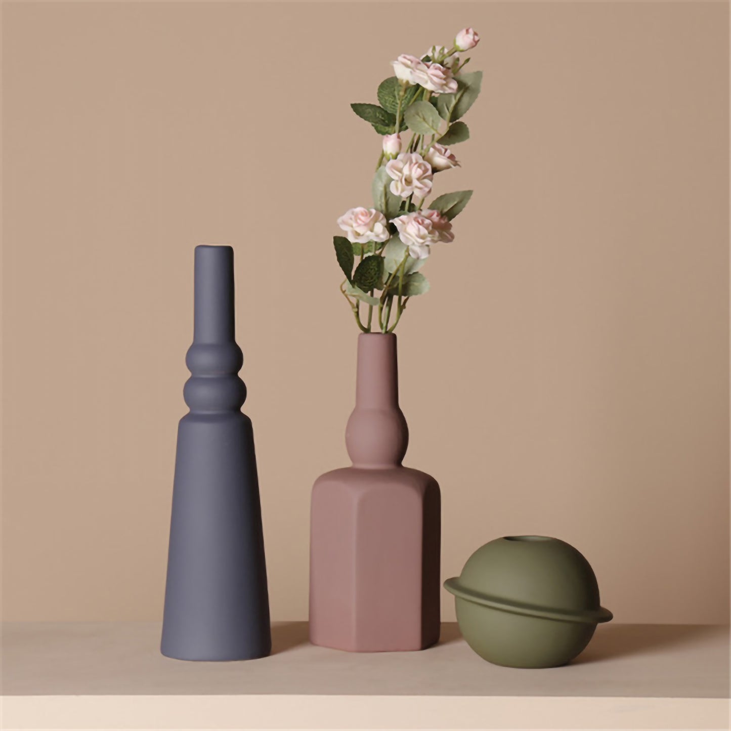 Products Nordic Geometric Irregular Morandi Flower Vase, Art Flower Pot, Room Home Decoration Gift Besontique