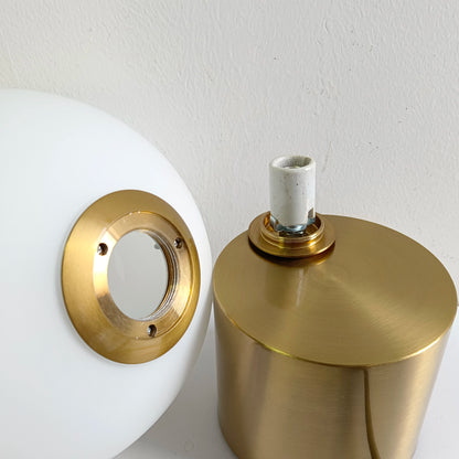 Nordic Glass Ball Table Light Lamp │ Modern Desk Mood Lamp for Bedroom Living Room Black Brass Besontique