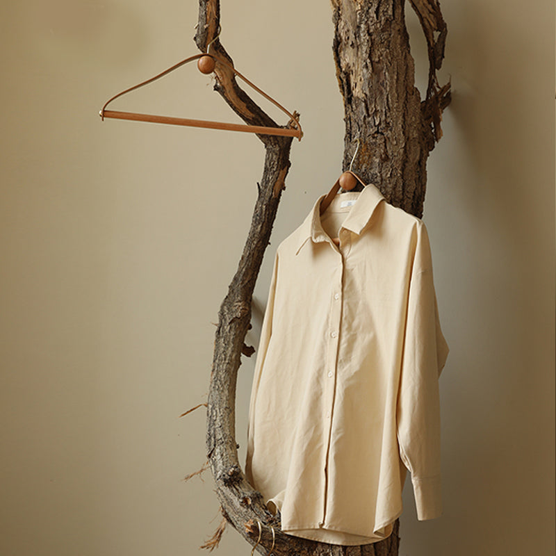 Modern Vintage Leather+Wood Clothes Hanger │ Design Wardrobe Coat Trousers Storage Organizer Besontique Home 