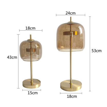 Nordic Transparent Glass Table Lamps │ Modern LED Living Bedroom Decor Lighting Desk Lamp Besontique