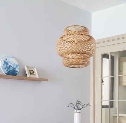 Bamboo Hand Woven Ceiling Light │ Modern Lantern Chandelier Lighting for Bedroom Living room Besontique Home Deecor