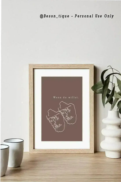 Face Line Abstract Digital Prints, Geometric Art, Typo Gallery Wall Art, Neutral Brown White Printable Art - Besontique Home