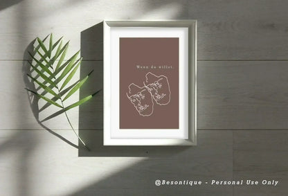 Face Line Abstract Digital Prints, Geometric Art, Typo Gallery Wall Art, Neutral Brown White Printable Art - Besontique Home