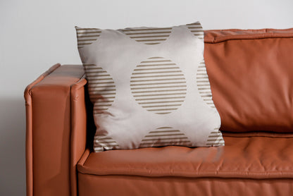 Modern Beige Pillow Cushion & Cover, Geometric Decorative Pillow, Sofa Living Room Decoration Besontique
