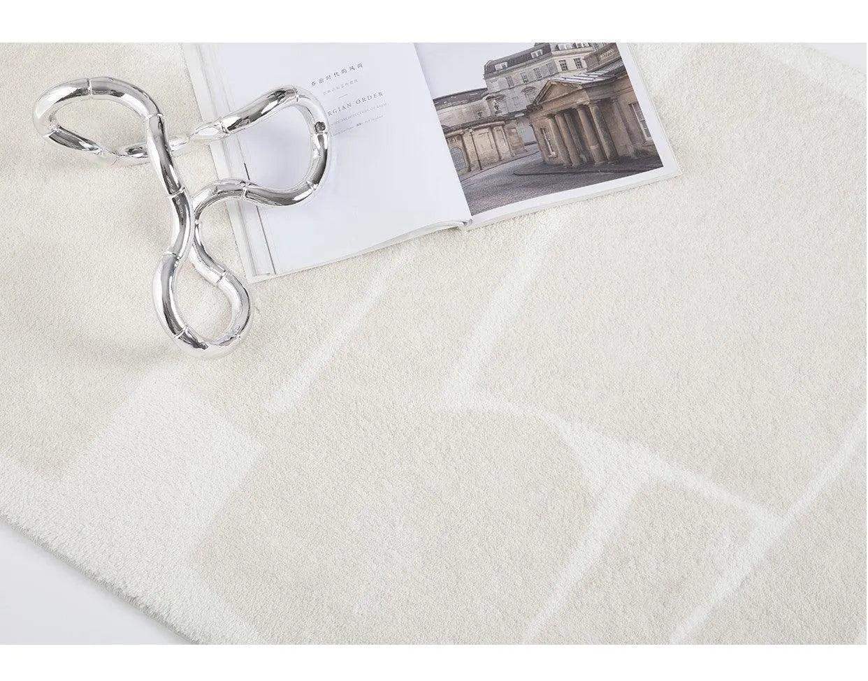 Modern Abstract Light Beige Luxury Non-slip Carpet Rug - Besontique Home