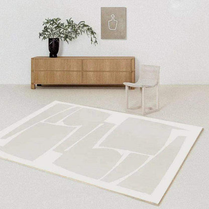 Modern Abstract Light Beige Luxury Non-slip Carpet Rug - Besontique Home