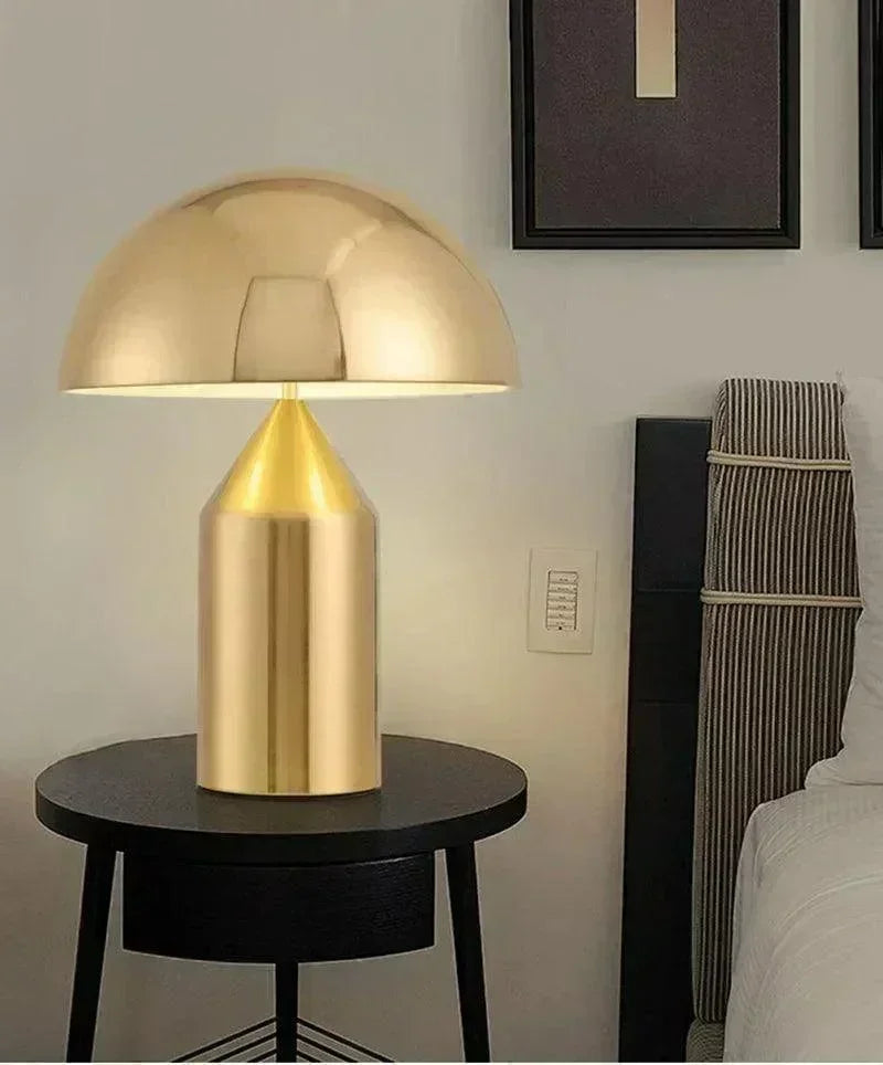 Modern Creative Mushroom Shaped Table Lamp (White / Black / Black and Gold / Gold) - Besontique Home