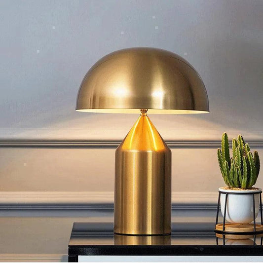Modern Creative Mushroom Shaped Table Lamp (White / Black / Black and Gold / Gold) - Besontique Home