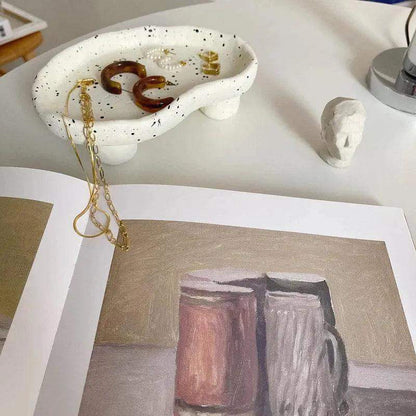 Modern Ink Dots Irregular Storage Tray │ Jewelry Coffee Table Tray Organizer - Besontique Home