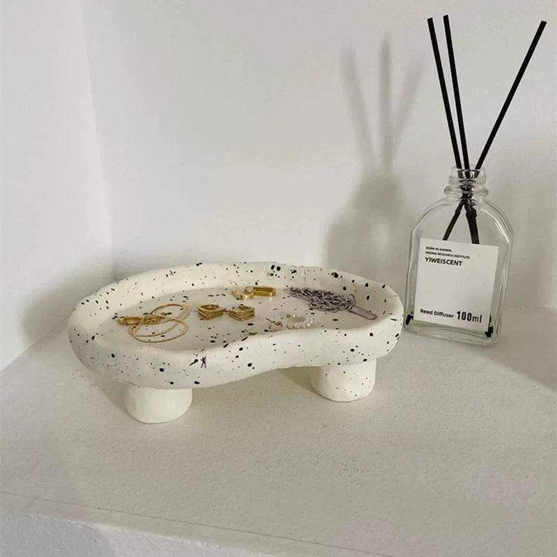 Modern Ink Dots Irregular Storage Tray │ Jewelry Coffee Table Tray Organizer - Besontique Home