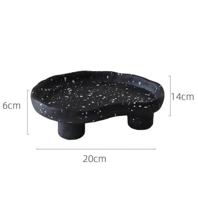 Modern Ink Dots Irregular Storage Tray │ Jewelry Coffee Table Tray Organizer - Besontique Home