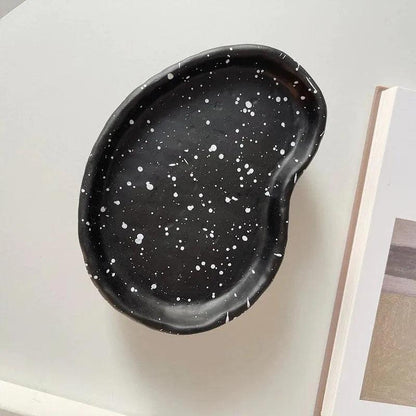 Modern Ink Dots Irregular Storage Tray │ Jewelry Coffee Table Tray Organizer - Besontique Home