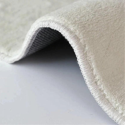 Modern Nordic Black White Solid Pattern Carpet │ Minimal Art Plush Soft Decorative Rug - Besontique Home