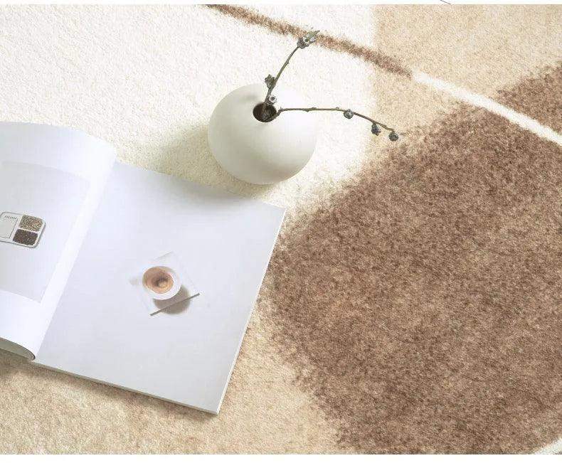 Modern Nordic Light Brown Beige Plush Carpet │ Luxury Non-slip Decorative Rug - Besontique Home